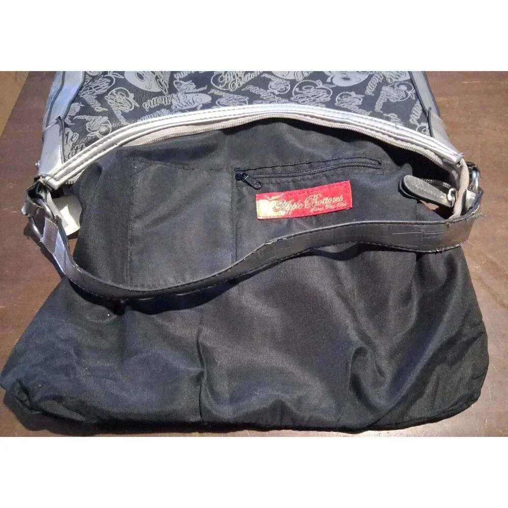 Vntg Apple Bottoms Hobo Satchel Rare Purse Silver Nelly's Brand